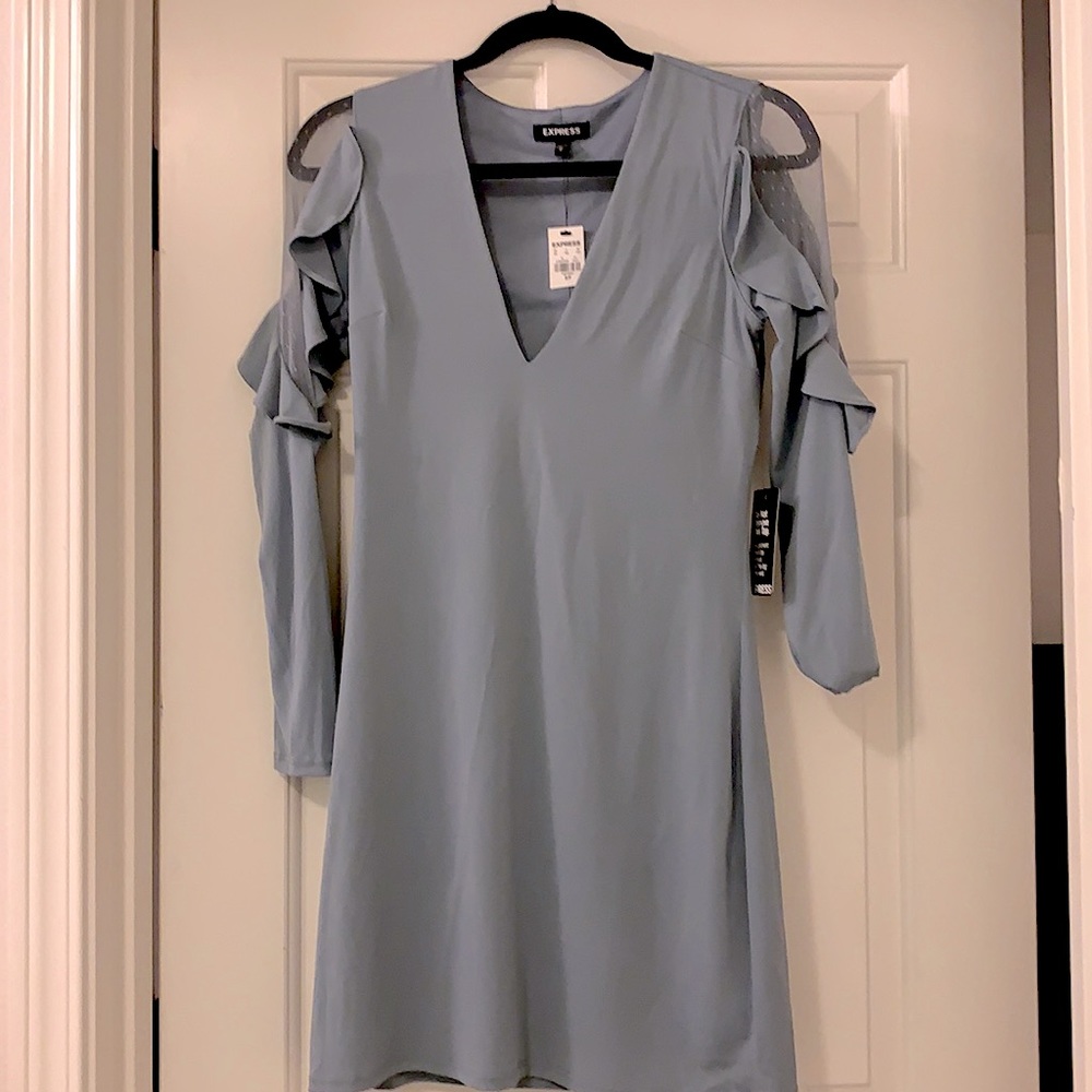Express Night Out Dress Pale Blue Size Small